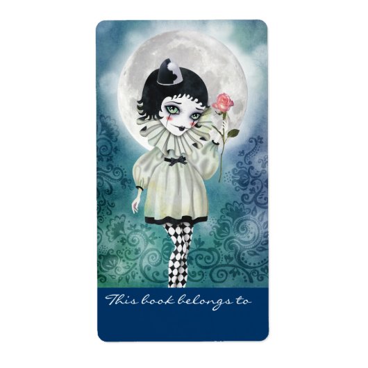 Pierrette onder de Icy Moon Bookplaten Labels (Voorkant)