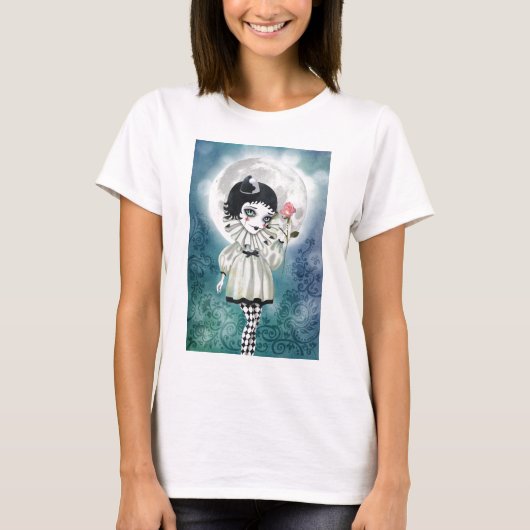 Pierrette onder de Icy Moon T-shirt (Voorkant)