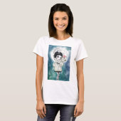 Pierrette onder de Icy Moon T-shirt (Voorkant volledig)