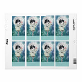 Pierrette Onder de Ijsmaan Boekplaatjes Labels (Full Sheet)