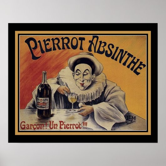  Pierrot-Absinthe Poster (Voorkant)