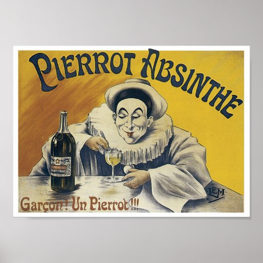 Pierrot Absinthe Poster (Voorkant)