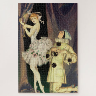 "Pierrot and Columbine" by FX Leyendecker Legpuzzel