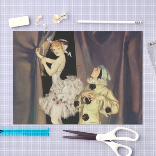 “Pierrot and Columbine” by FX Leyendecker Tissuepapier (Craft)
