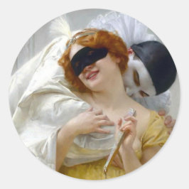 Pierrot and Columbine - Guillaume Seignac Ronde Sticker