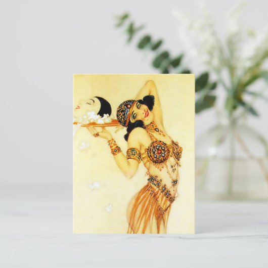 "Pierrot and Salome" by Raphael Kirchner Briefkaart (Staand voorkant)