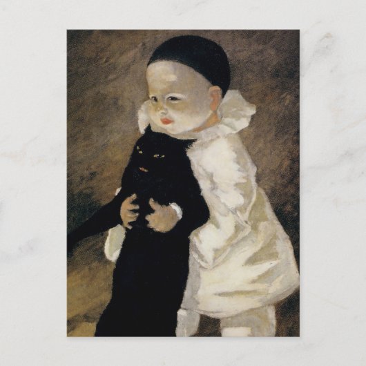 "Pierrot and the Cat" van Theophile Steinlen Briefkaart (Voorkant)