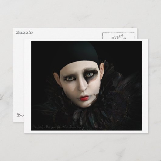 Pierrot Briefkaart (Voorkant / Achterkant)