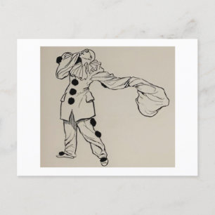 Pierrot-Briefkaart Feestdagenkaart