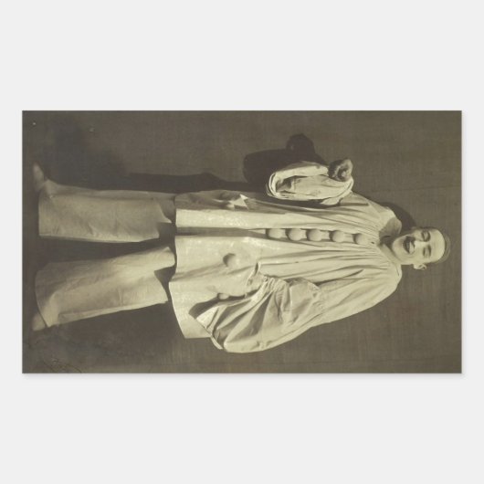  Pierrot Clown Rechthoekige Sticker (Voorkant)