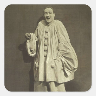 Pierrot Clown Vierkante Sticker