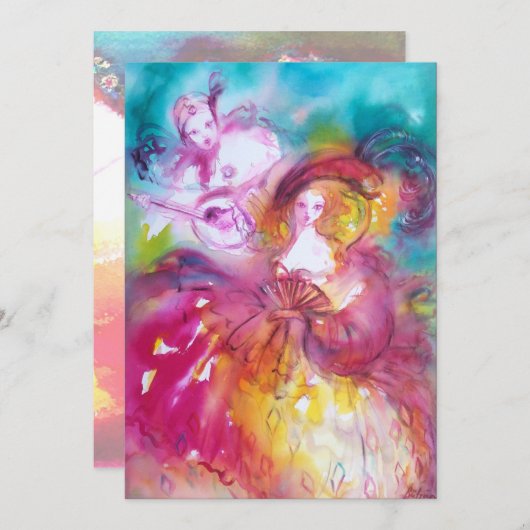 PIERROT EN ARLECCHINA AANKONDIGING (Voorkant / Achterkant)