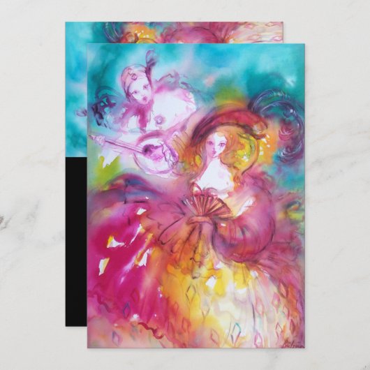 PIERROT EN ARLECCHINA AANKONDIGING (Voorkant / Achterkant)