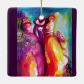 PIERROT EN ARLECCHINA / DERDE MASKER KERAMISCH ORNAMENT (Achterkant)