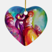 PIERROT EN ARLECCHINA/DERDE MASKERSWERK KERAMISCH ORNAMENT (Achterkant)