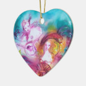 PIERROT EN ARLECCHINA/DERDE MASKERSWERK KERAMISCH ORNAMENT (Links)