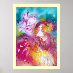 Pierrot en Arlecchina Poster