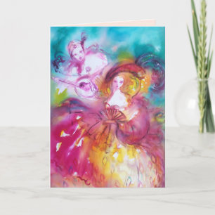 PIERROT EN ARLECCHINA Valentijnsdag Feestdagen Kaart