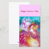 PIERROT EN ARLECCHINA Valentijnsdag Music Feestdagenkaart (Voorkant / Achterkant)