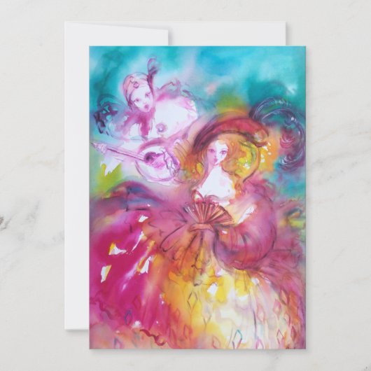 PIERROT EN ARLECCHINA Venetiaans Carnaval, (Voorkant)