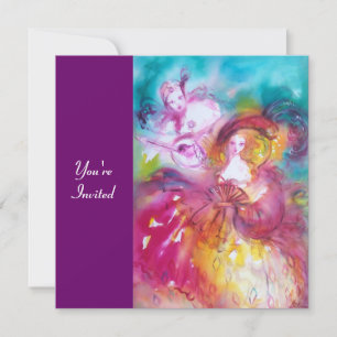 PIERROT EN ARLECCHINA Venetiaans Carnaval, Kaart