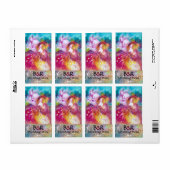 PIERROT EN ARLECCHINA Venetiaanse maskers Wijnwijn Etiket (Full Sheet)