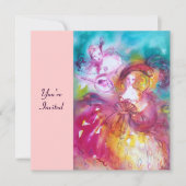 PIERROT EN ARLECCHINA Venetian Carnival, Kaart (Voorkant)