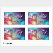 PIERROT EN ARLECCHINA Venetian Carnival, Monogram Rechthoekige Sticker (Vel)