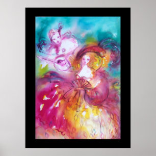 PIERROT EN ARLECCHINA Venetian Carnival, Poster