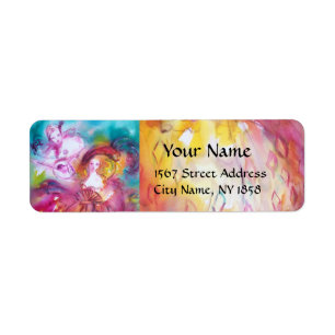 PIERROT EN ARLECCHINA Venetian Masquerade maskers Etiket