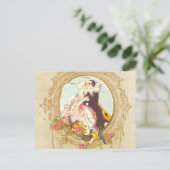 Pierrot en Columbine Briefkaart (Staand voorkant)