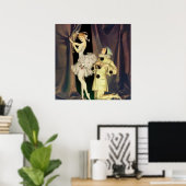 “Pierrot en Columbine” door FX Leyendecker Poster (Thuiskantoor)