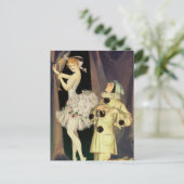 “Pierrot en Columbine” van FX Leyendecker Briefkaart (Staand voorkant)