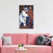 Pierrot en Harlekijn, Mardi Gras door Paul Cezanne Canvas Afdruk (Insitu (Woonkamer))