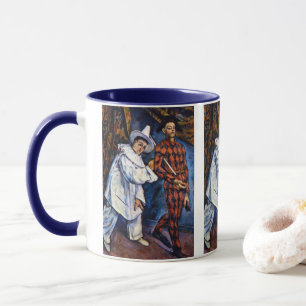Pierrot en Harlekijn, Mardi Gras door Paul Cezanne Mok