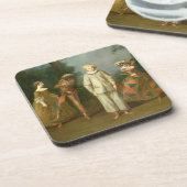 Pierrot en Harlequin Bier Onderzetter (Linkerzijde)