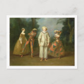 Pierrot en Harlequin Briefkaart (Voorkant)