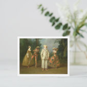Pierrot en Harlequin Briefkaart (Staand voorkant)