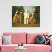Pierrot en Harlequin Canvas Afdruk (Insitu (Woonkamer))