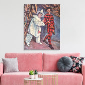 Pierrot en Harlequin Canvas Afdruk (Insitu (Woonkamer))