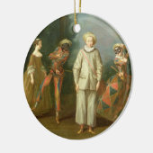 Pierrot en Harlequin Keramisch Ornament (Links)