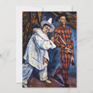 Pierrot en Harlequin, Mardi Gras van Paul Cezanne