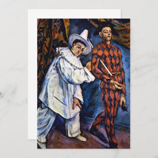 Pierrot en Harlequin, Mardi Gras van Paul Cezanne (Voorkant / Achterkant)