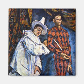 Pierrot en Harlequin, Mardi Gras van Paul Cezanne Magneet (Voorkant)