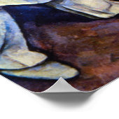 Pierrot en Harlequin, Mardi Gras van Paul Cezanne Poster (Hoek)