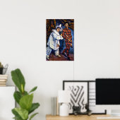 Pierrot en Harlequin, Mardi Gras van Paul Cezanne Poster (Thuiskantoor)