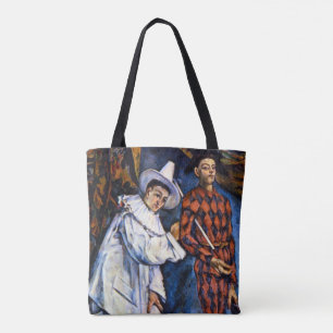 Pierrot en Harlequin, Mardi Gras van Paul Cezanne Tote Bag