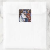 Pierrot en Harlequin, Mardi Gras van Paul Cezanne Vierkante Sticker (Tas)