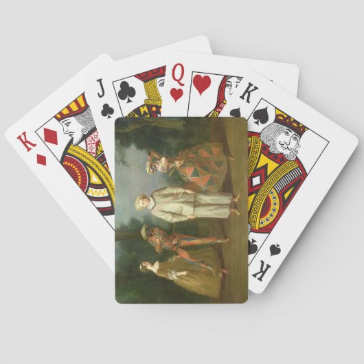 Pierrot en Harlequin Pokerkaarten (Achterkant)