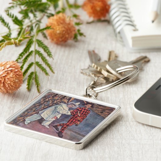 Pierrot en Harlequin Sleutelhanger (Zijkant)